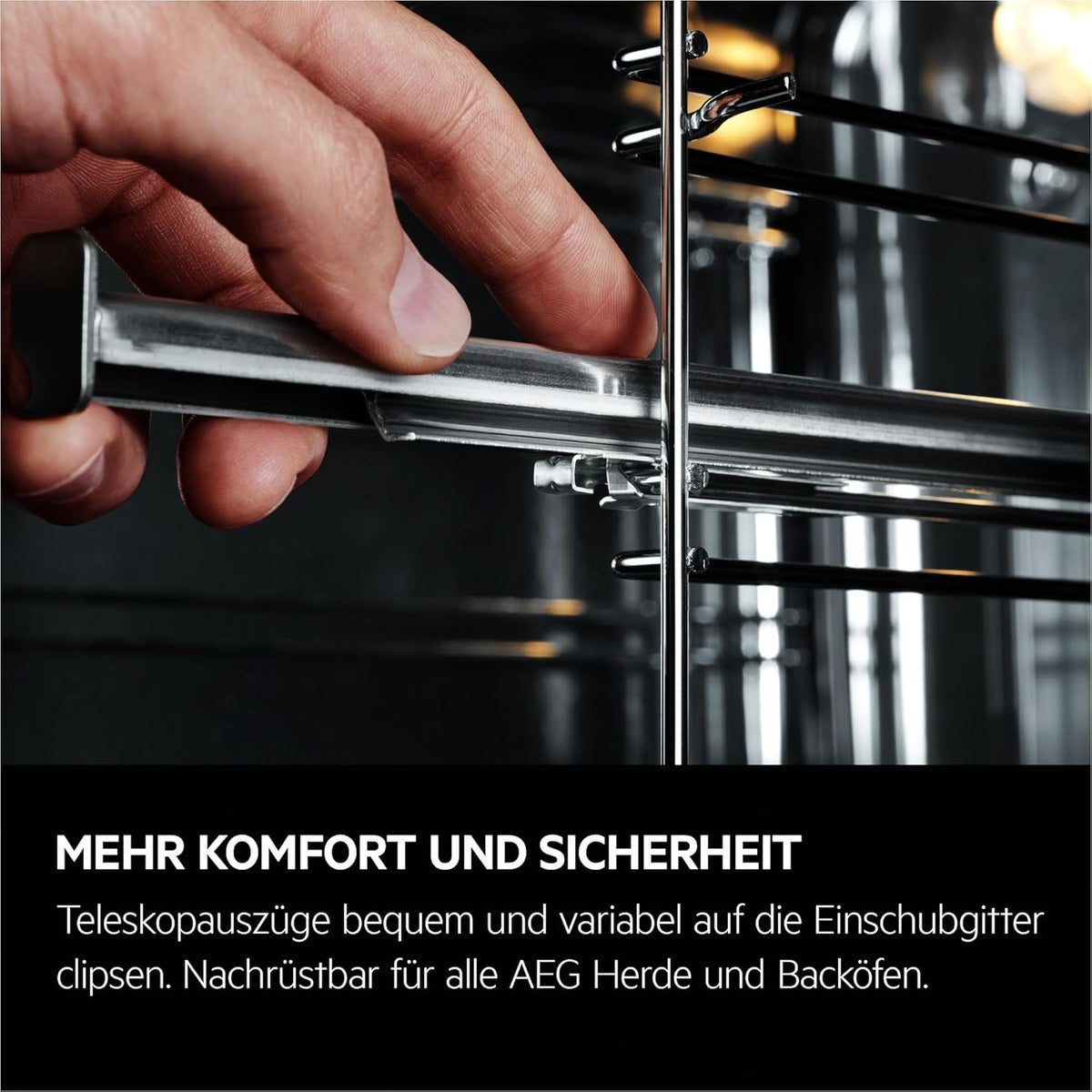 AEG Einbaubackofen – Serie 5 Ringheißluft: Gleichmäßige Garergebnisse auf 3 Ebenen – Pyrolyse Selbstreinigung – 25 Automatikprogramme – LED-Touchdisplay – Schnellaufheizung – Schwarz – BPE53516AB