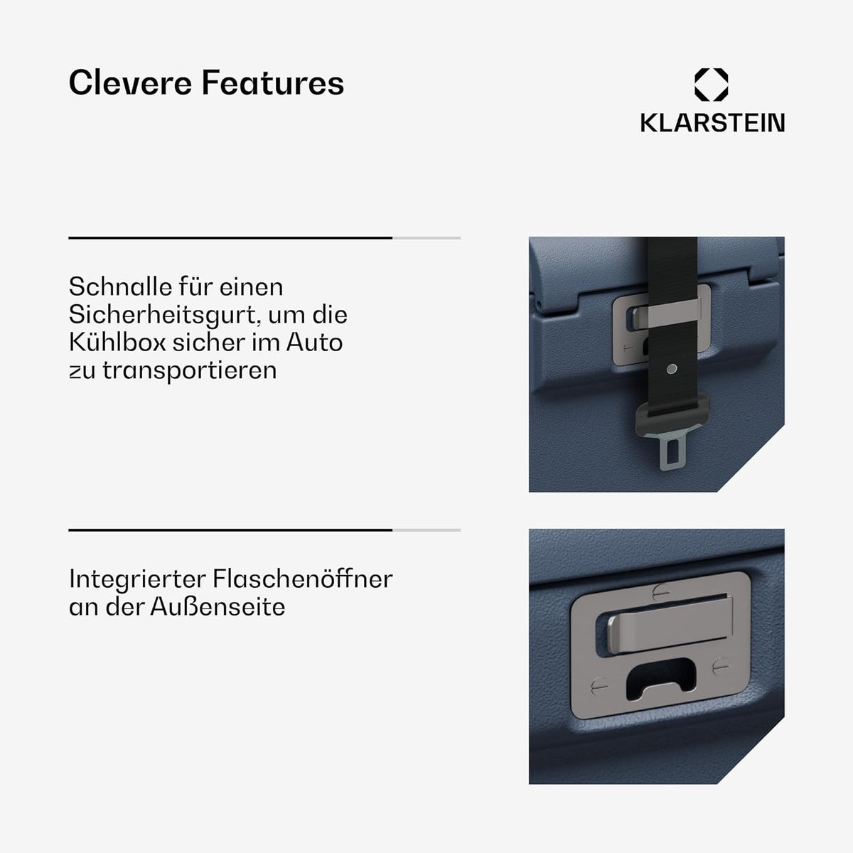 Klarstein SwiftFrost 12L Kompressor Kühlbox mit Gefrierfach – tragbare elektrische Kühlbox, LED-Anzeige, Dual Power (12 V/230 V), –20 °C bis 20 °C, ECO- und MAX-Modus, ideal für Camping und Auto