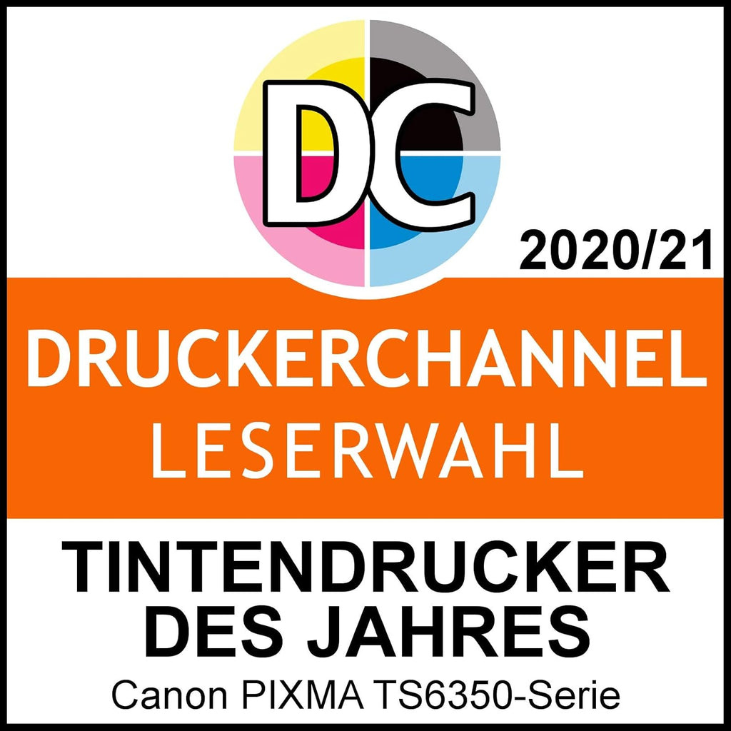 Canon PIXMA TS6350a Drucker Farbtintenstrahl Multifunktionsgerät DIN A4 (Fotodrucker, Scanner, Kopierer, OLED, 4.800x1.200 dpi, USB, WLAN, 5 separate Tinten, Duplexdruck, 2 Papierzuführungen), schwarz