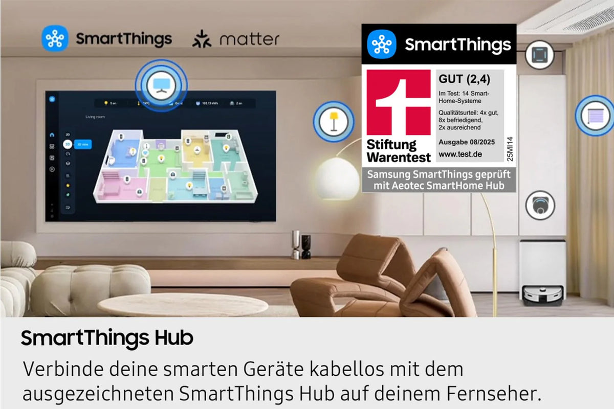 Samsung Crystal UHD 4K U7099F 43 Zoll (108 cm) LED Fernseher, Crystal Prozessor 4K, MetalStream Design, SmartThings, Knox Security, Gaming Hub, AI Upscaling, Kostenlose Inhalte, Smart AI TV