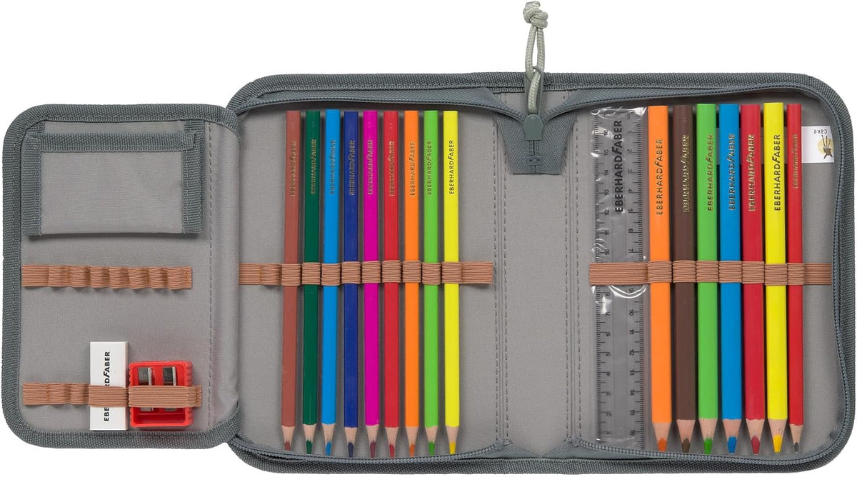 LÄSSIG 7-teiliges Schulranzen Set Kinder/School Set Boxy Unique Schwarz