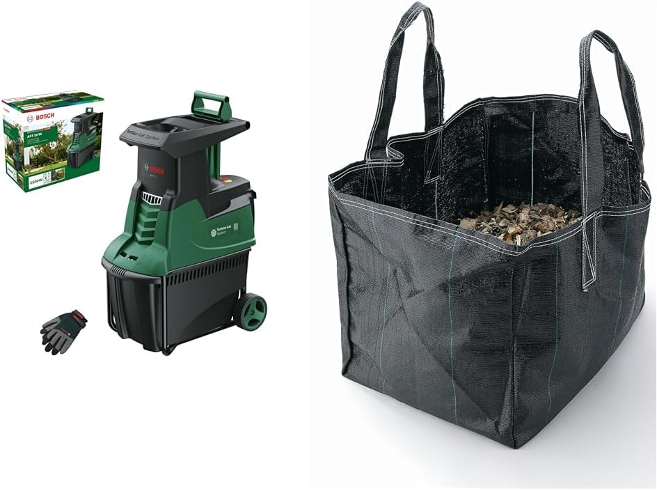 Bosch Turbinenhäcksler AXT 25 TC (2.500 W; geeignet für Holz und harte Gartenabfälle; inklusive Gartenhandschuhe; integrierte Fangbox 53 l; in Karton) – Edition