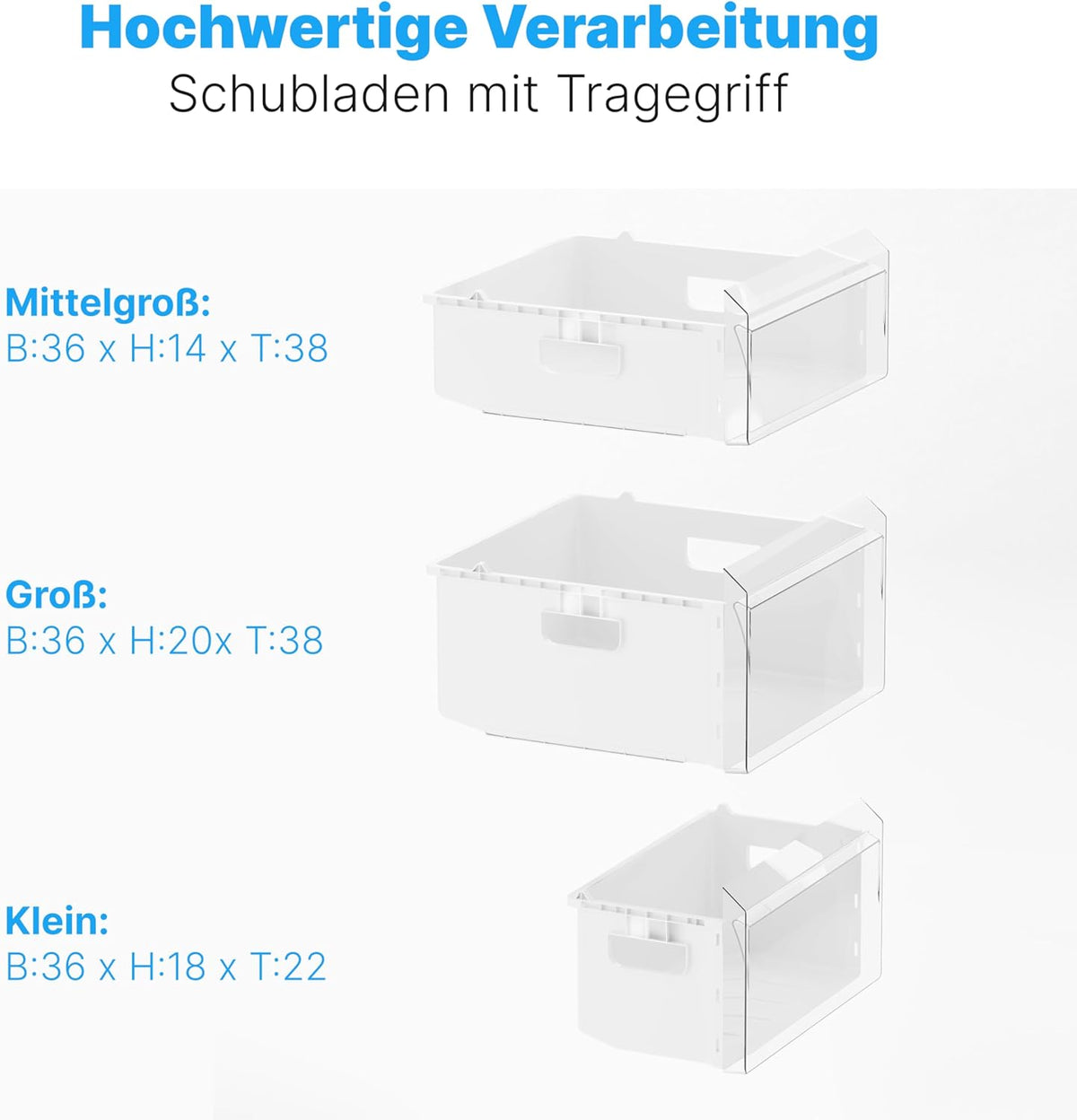 Bomann® Gefrierschrank 87L | Gefrierschrank klein mit Temperaturbereich ≤ -18°C | 3 Schubladen | Tiefkühlschrank mit wechselbarem Türanschlag | Freezer Tiefkühlschrank klein GS 7253 weiß