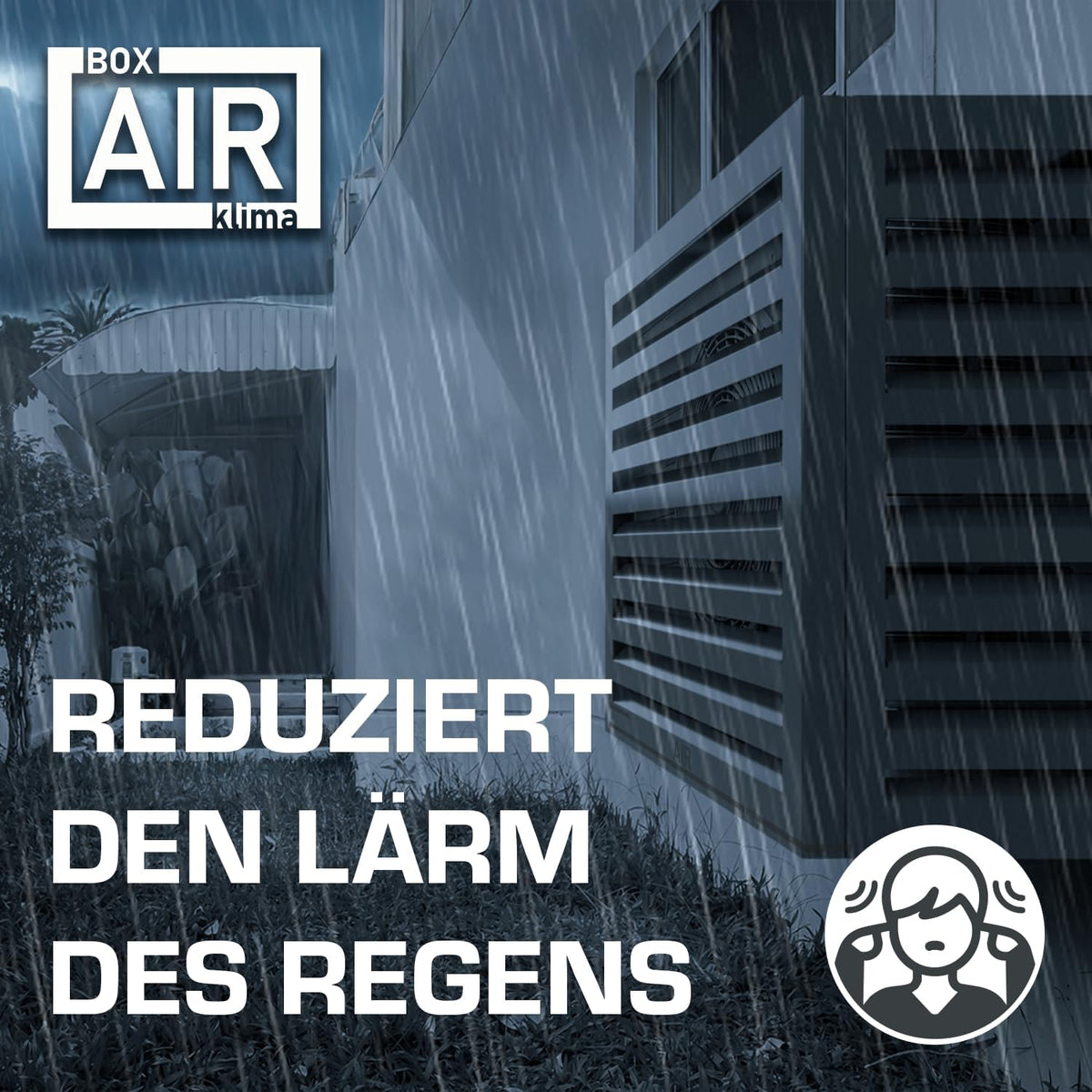 Box Air Klima Abdeckung - Schallschutzhaube Wärmepumpe Schutzgitter - Verkleidung Klimaanlage Außengerät - Für Klimaanlagen und Wärmepumpen - Robuste Schutzabdeckung