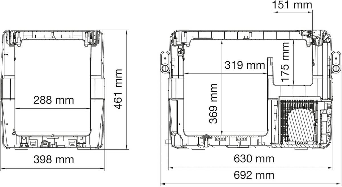 DOMETIC CFX 40 Kompressor-Kühlbox, 38 Liter, 12/24 V und 230 V für Auto, LKW, Boot, Wohnmobil und Steckdose, mit USB Anschluss