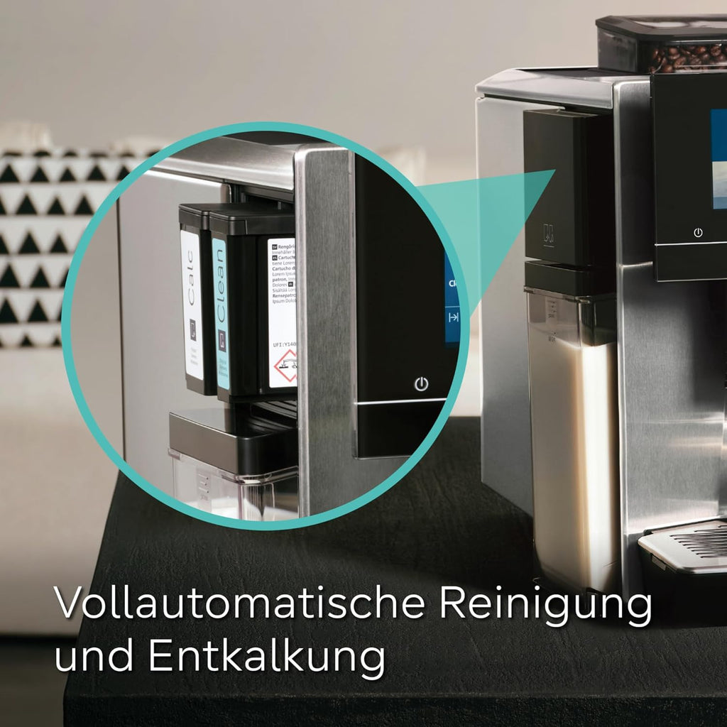 Siemens Kaffeevollautomat EQ900 TQ903D03, App-Steuerung, intuitives Full-Touch-Display, Barista-Modus, AromaBoost, Geräuschreduzierung, Premiummahlwerk, automatische Dampfreinigung, 1500 W, edelstahl