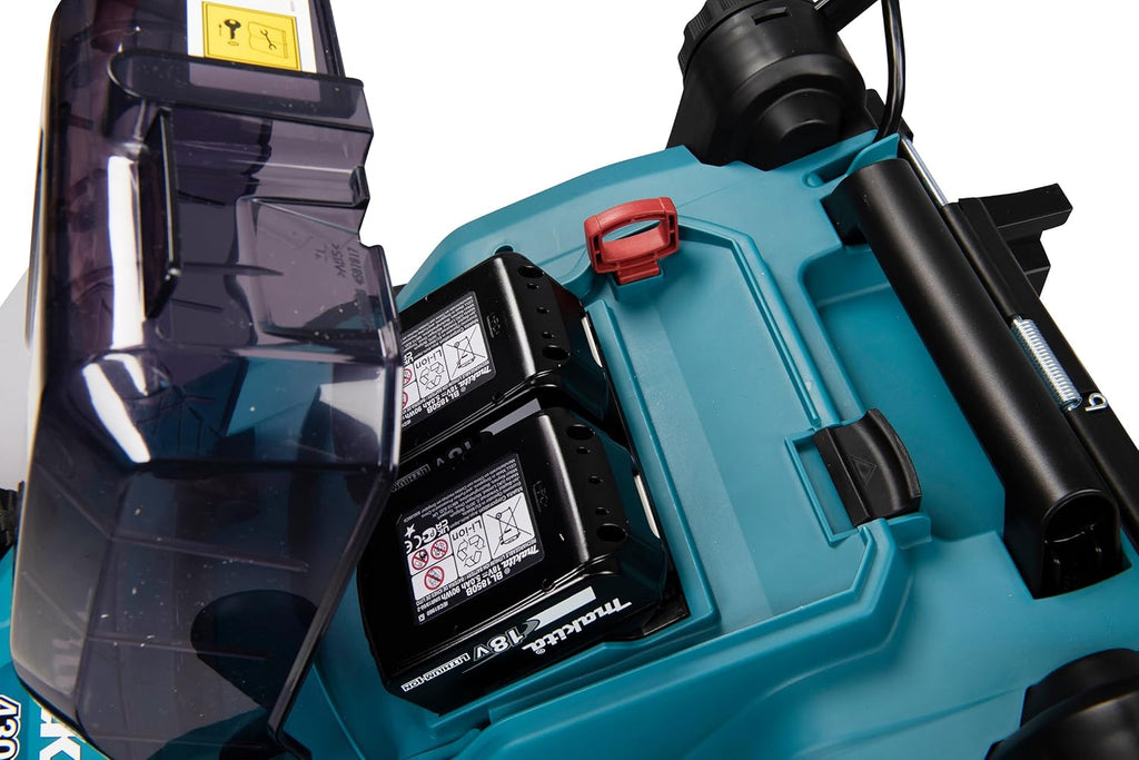 Makita DLM382PM2 Akku-Rasenmäher 2x18 V / 4,0 Ah, 2 Akkus + Doppelladegerät