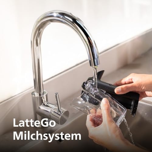 Philips Serie 5400 Kaffeevollautomat - Genießen Sie 12 Getränke, schnell reinigendes LatteGo, intuitives TFT-Display, anpassbare Kaffeeeinstellungen, erstklassiges Küchendesign (EP5441/50)