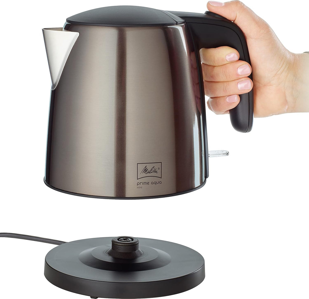 Melitta AromaFresh - Filterkaffeemaschine - mit Glaskanne - integriertes Mahlwerk - Timer Funktion - 10 Tassen - Pure Black