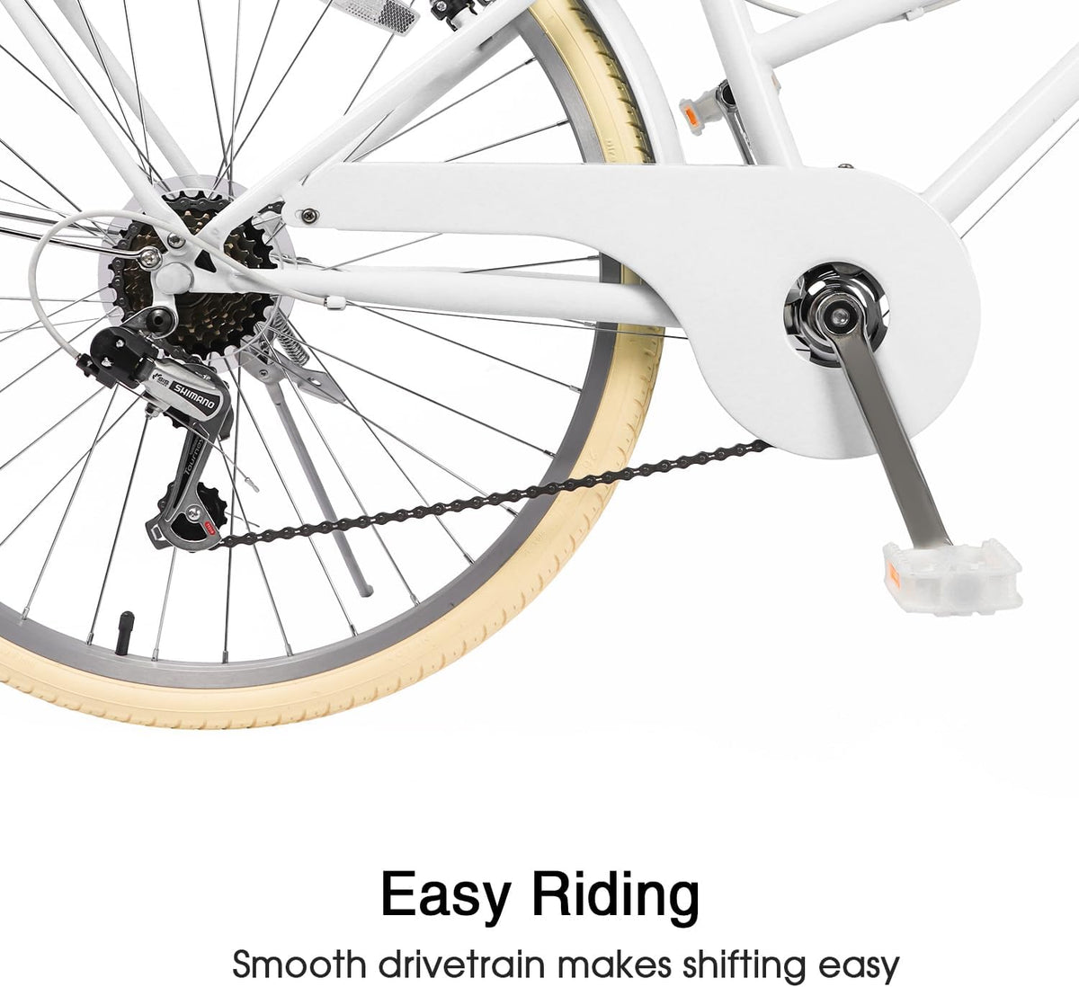 Glerc Missy 20 24 26 Zoll Mädchen City 6-Gang Hybrid Cruiser Fahrrad mit Weidenkorb für Jugend über 6-Jahre alt, mehrere Farben