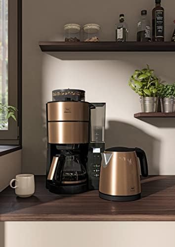 Melitta AromaFresh - Filterkaffeemaschine - mit Glaskanne - integriertes Mahlwerk - Timer Funktion - 10 Tassen - Pure Black