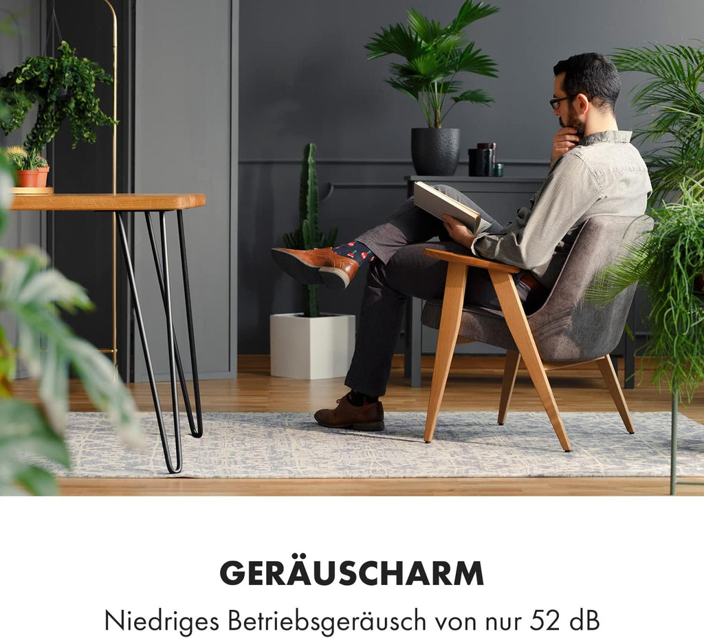Klarstein Mobile Klimaanlage mit Abluftschlauch, 4-in-1 Klimagerät mit Ventilator, Luftentfeuchter & Nachtmodus, Kleine & Portable Klimaanlage für Wohnung & Büro, Niedriger Verbrauch, 9000 BTU