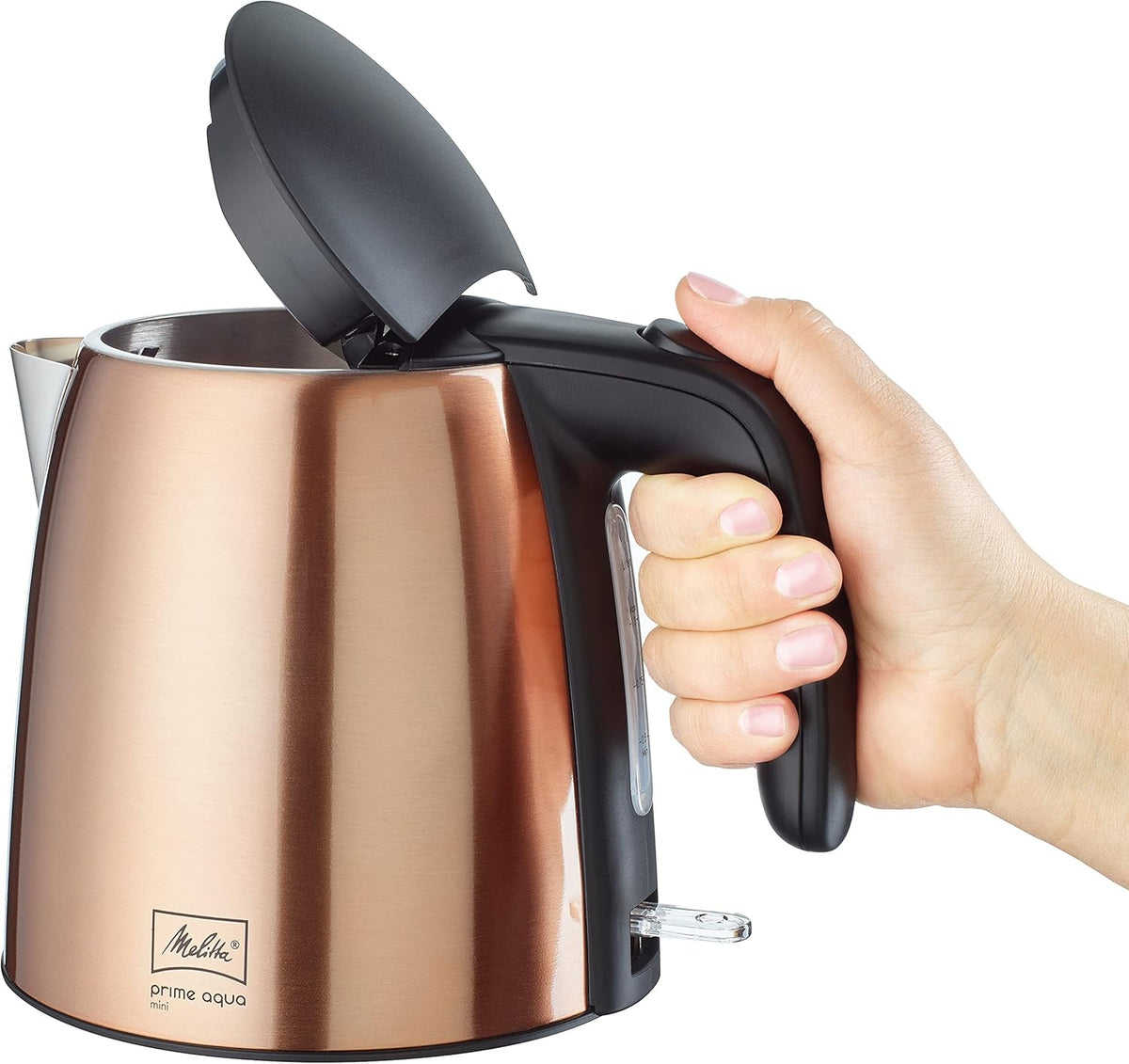 Melitta AromaFresh - Filterkaffeemaschine - mit Glaskanne - integriertes Mahlwerk - Timer Funktion - 10 Tassen - Pure Black