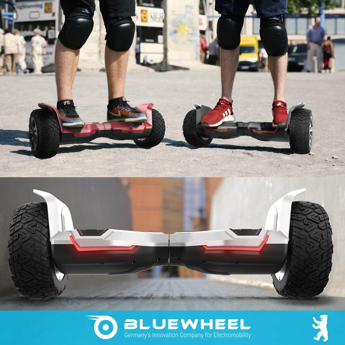 8.5" Premium Offroad Hoverboard Bluewheel HX510 SUV Deutsche Qualitäts Marke- Kinder Sicherheitsmodus & App - Bluetooth - Starker Dual Motor - Elektro Skateboard Self Balance Scooter