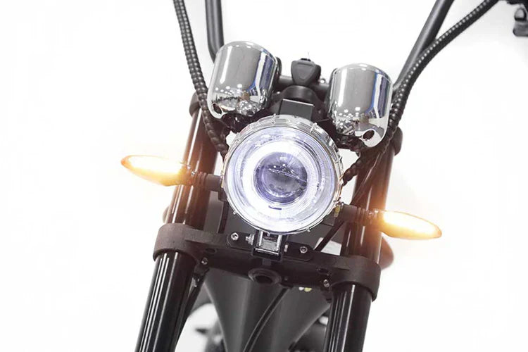 Elektro-Chopper Mangosteen M1 in Mattschwarz – 2000W Hochleistungsmotor und Stilvoll