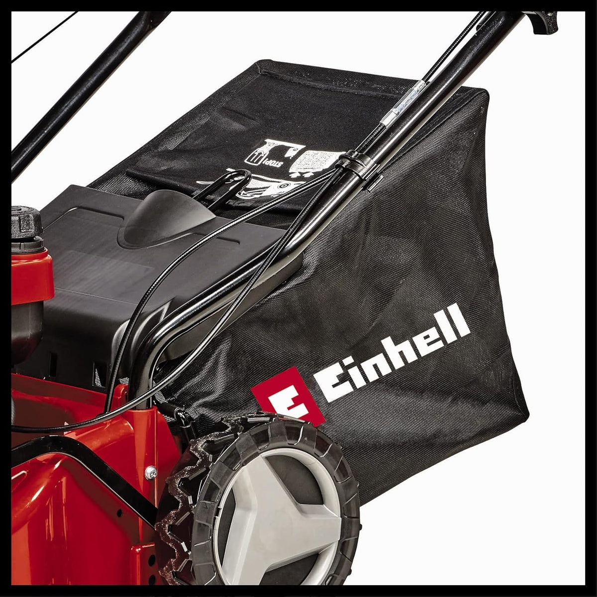 Einhell Benzin-Rasenmäher GC-PM 40/2 S (2 kW, 1-Zylinder 4-Takt-OHV-Motor, abschaltbarer Hinterradantrieb, 7-stufige zentrale Schnitthöhenverstellung, 45 l-Grasfangsack)